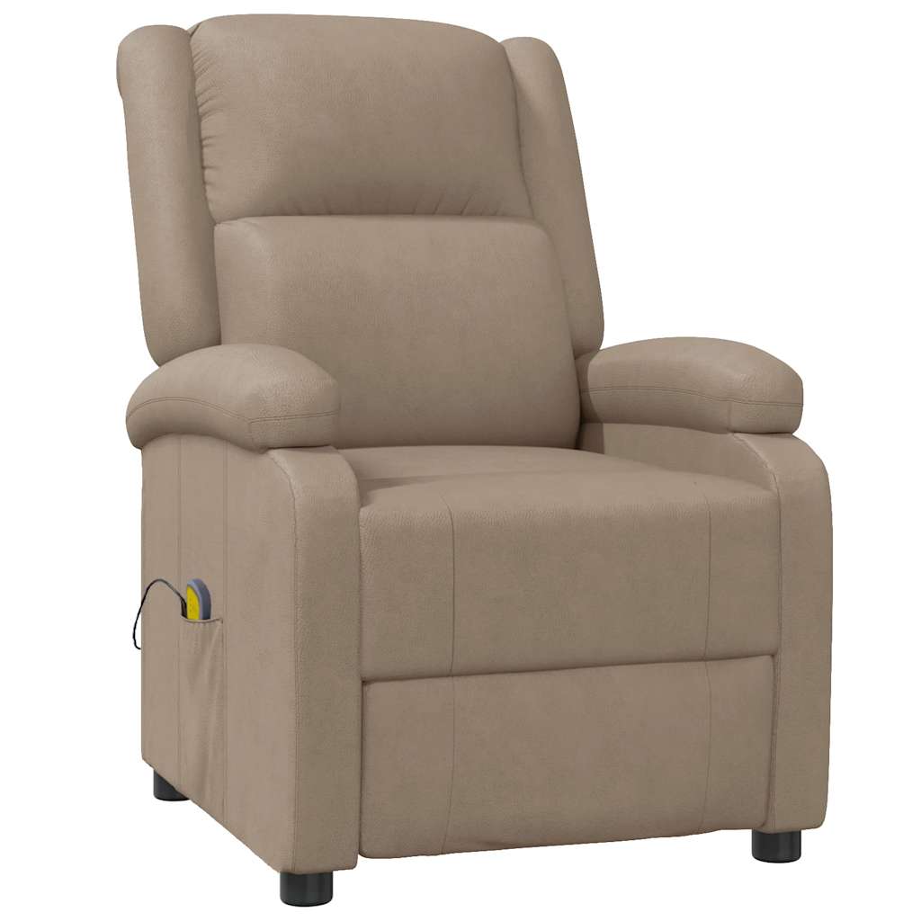 vidaXL Massage Chair Cappuccino Faux Leather
