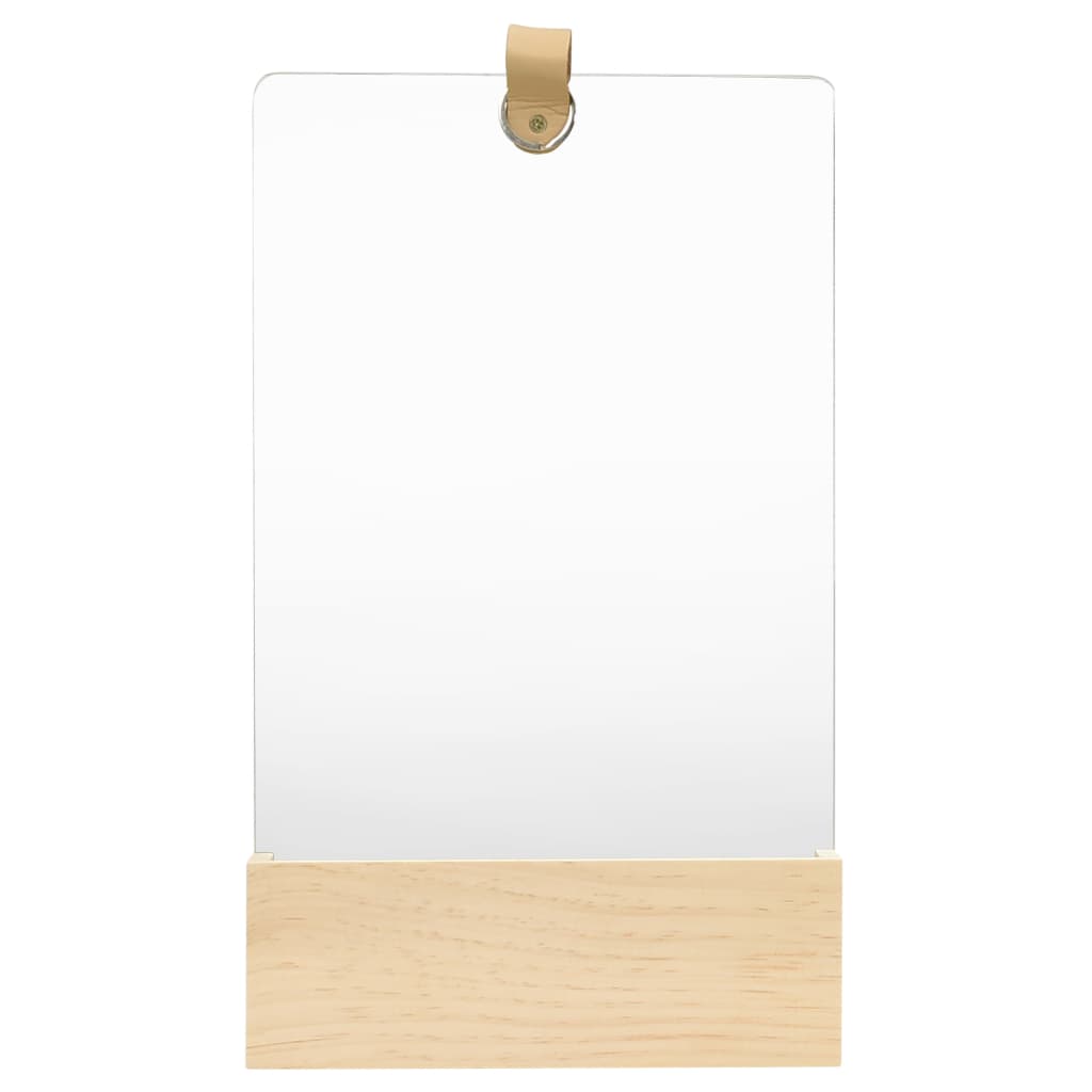 Vidaxl Wall Mirror With Shelf - Solid Pinewood, Rectangular, Unique Design, Storage Compartment, Great For Hallway And Bathroom