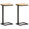 vidaXL Side Tables 2 pcs 12.4x9.6x25.4 Rough Mango Wood