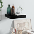 vidaXL Floating Wall Shelf High Gloss Black 9.1''x9.3''x1.5'' MDF