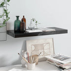 vidaXL Floating Wall Shelf High Gloss Black 23.6''x9.3''x1.5'' MDF