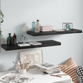 vidaXL Floating Wall Shelves 2 pcs High Gloss Black 31.5''x9.3''x1.5'' MDF