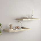 vidaXL Floating Wall Shelves 2 pcs Oak 23.6''x9.3''x1.5'' MDF
