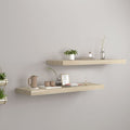 vidaXL Floating Wall Shelves 2 pcs Oak 31.5''x9.3''x1.5'' MDF