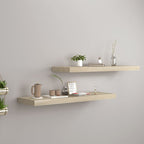 vidaXL Floating Wall Shelves 2 pcs Oak 31.5''x9.3''x1.5'' MDF