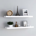 vidaXL Picture Frame Ledge Shelves 2 pcs White 31.5''x3.5''x1.2'' MDF