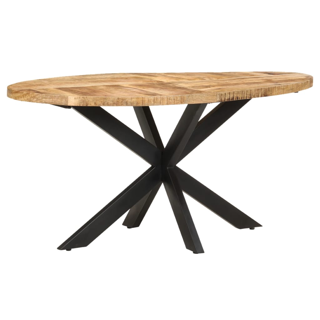 vidaXL Dining Table 63x35.4x29.5 Rough Mango Wood