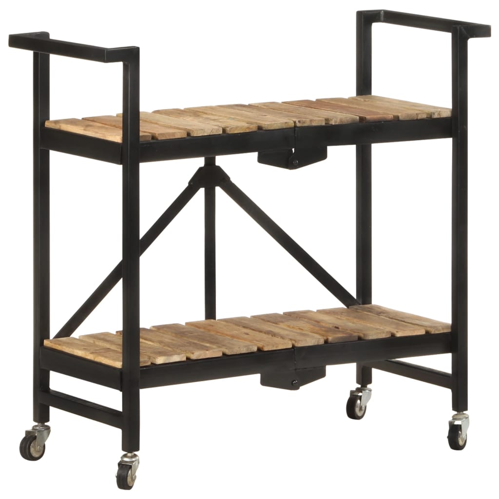 vidaXL Kitchen Trolley 34.2x14.2x31.9 Solid Mango Wood
