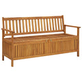 vidaXL Patio Storage Bench 58.3 Solid Acacia Wood