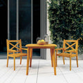 vidaXL Patio Table 33.5x33.5x29.5 Solid Wood Acacia