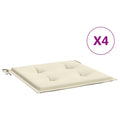 vidaXL Garden Chair Cushions 4 pcs Cream 19.7x19.7x1.2 Fabric