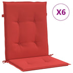 vidaXL Garden Chair Cushions 6 pcs Red 39.4''x19.7''x1.2''