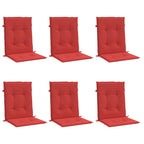 Vidaxl Garden Chair Cushions 6 Pcs Red 39.4''X19.7''X1.2''