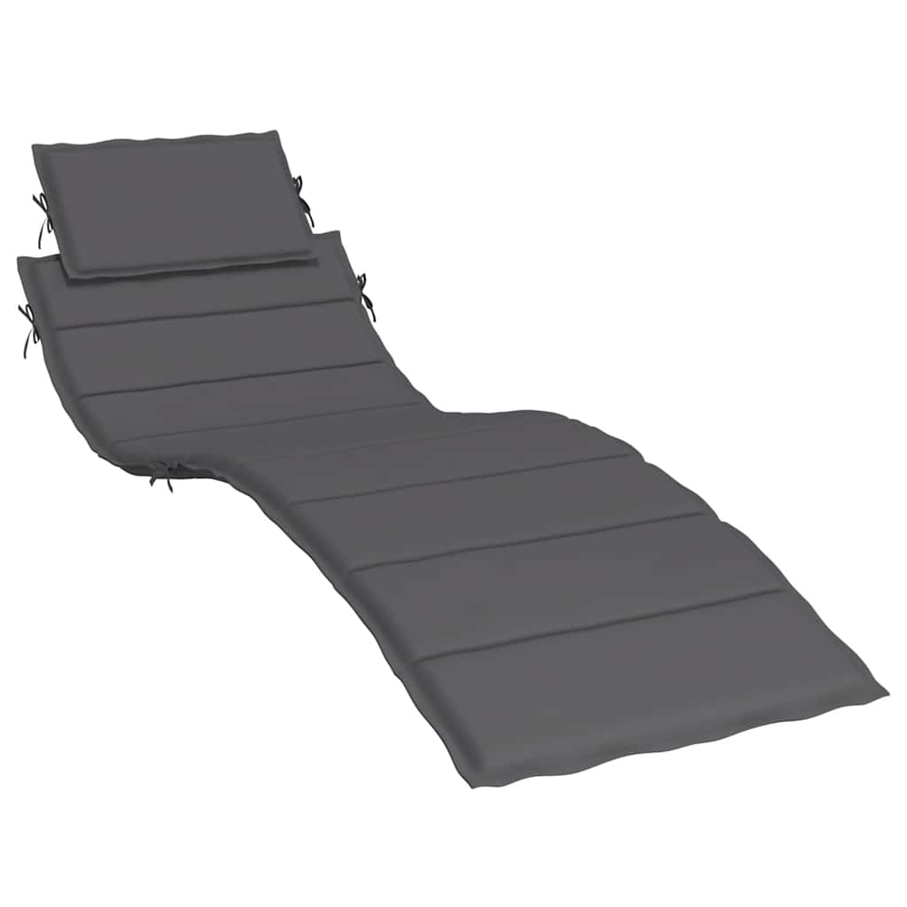 vidaXL Sun Lounger Cushion Anthracite 73.2x22.8x1.2