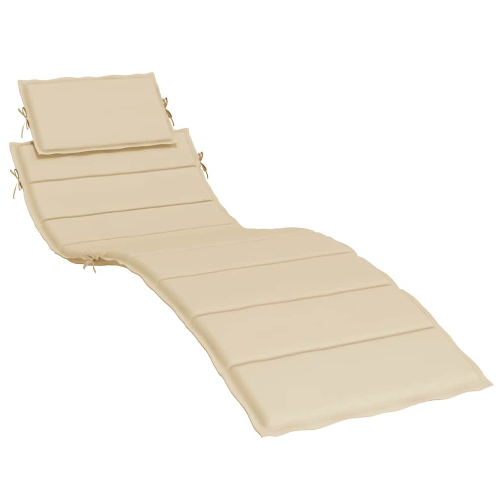 vidaXL Sun Lounger Cushion Beige 73.2x22.8x1.2