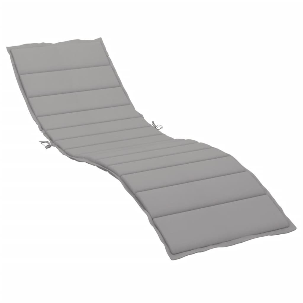 vidaXL Sun Lounger Cushion Gray 78.7x19.7x1.2 Fabric