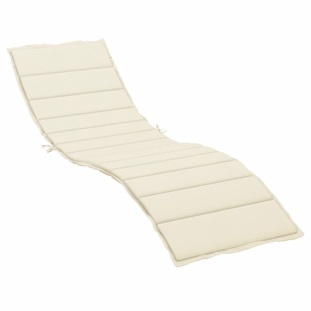 vidaXL Sun Lounger Cushion Cream 78.7x19.7x1.2 Fabric