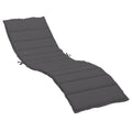 Vidaxl Sun Lounger Cushion Anthracite 78.7'X27.6'X1.2' Fabric