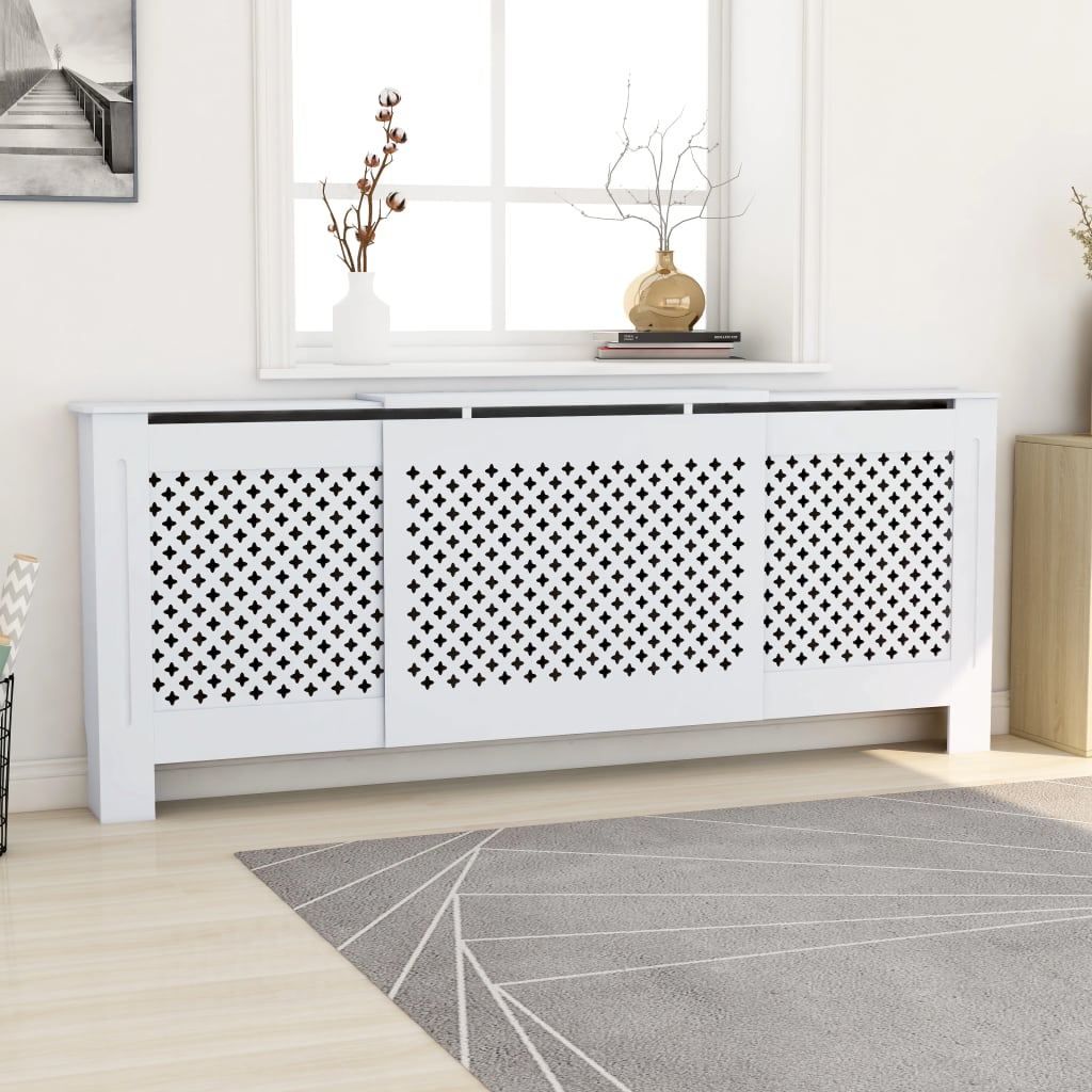 vidaXL MDF Radiator Cover White 80.7''