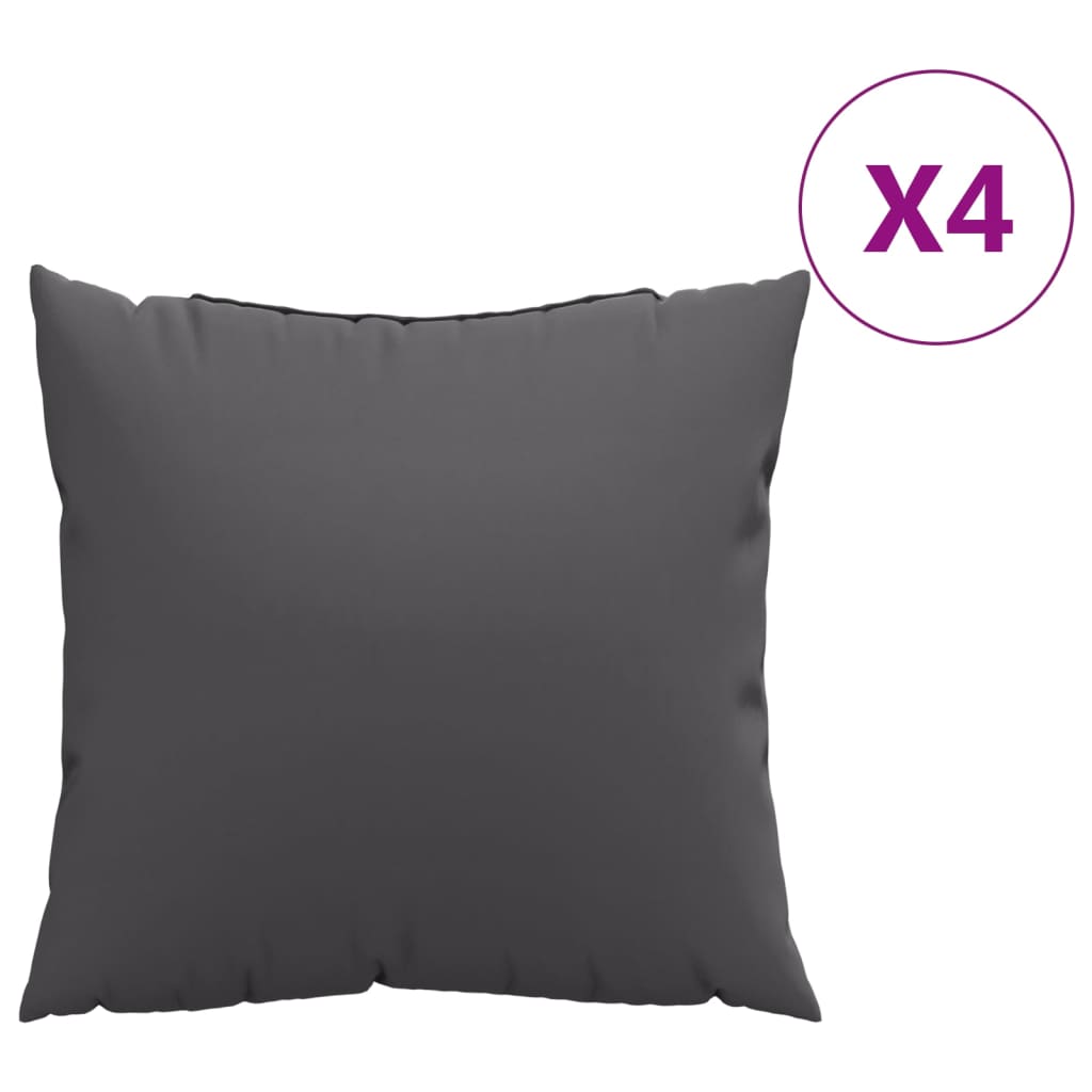 vidaXL Throw Pillows 4 pcs Anthracite 19.7x19.7 Fabric