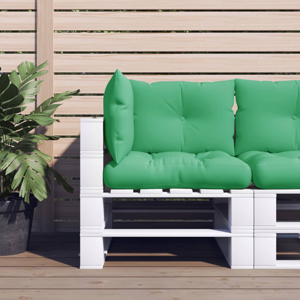 vidaXL Pallet Sofa Cushions 3 pcs Green Fabric