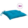 vidaXL Chair Cushions 4 pcs Light Blue 15.7x15.7x2.8 Fabric