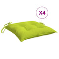 vidaXL Chair Cushions 4 pcs Bright Green 15.7''x15.7''x2.8'' Fabric