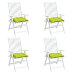 vidaXL Chair Cushions 4 pcs Bright Green 15.7''x15.7''x2.8'' Fabric