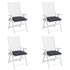 vidaXL Chair Cushions 4 pcs Anthracite 19.7''x19.7''x2.8'' Fabric