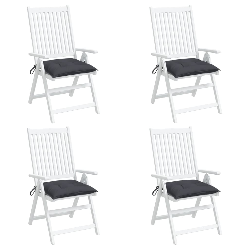 vidaXL Chair Cushions 4 pcs Anthracite 19.7''x19.7''x2.8'' Fabric