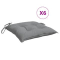 vidaXL Chair Cushions 6 pcs Gray 19.7x19.7x2.8 Fabric