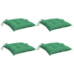 vidaXL Chair Cushions 4 pcs Green 19.7''x19.7''x2.8'' Fabric