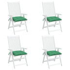 vidaXL Chair Cushions 4 pcs Green 19.7''x19.7''x2.8'' Fabric