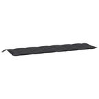 vidaXL Garden Bench Cushion Black 78.7''x19.7''x2.8'' Fabric