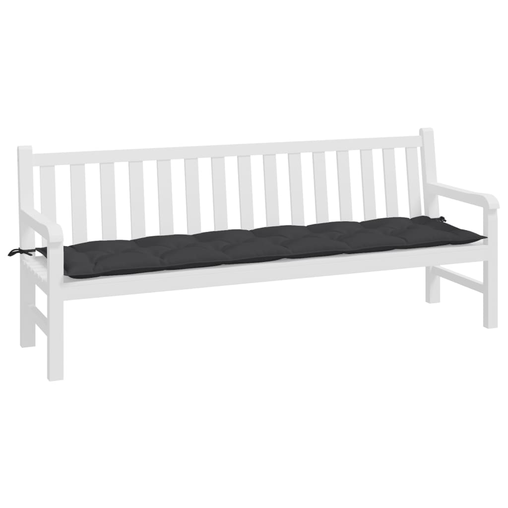 vidaXL Garden Bench Cushion Black 78.7''x19.7''x2.8'' Fabric