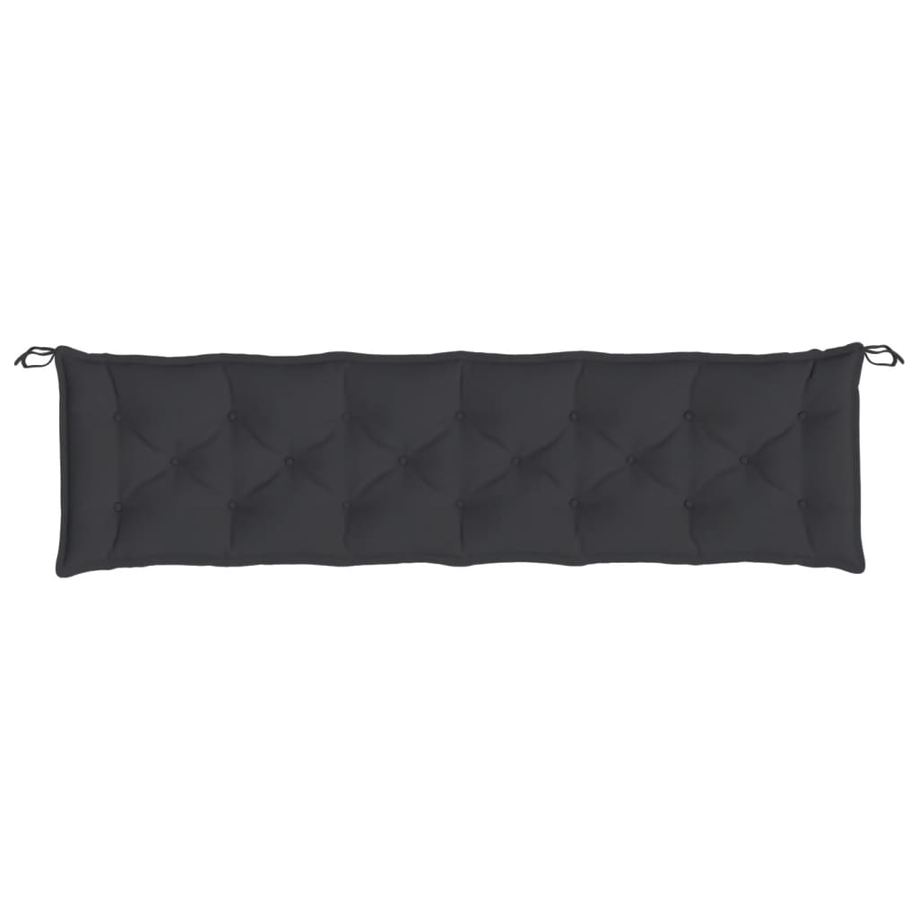 vidaXL Garden Bench Cushion Black 78.7''x19.7''x2.8'' Fabric