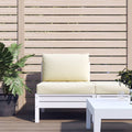 vidaXL Pallet Sofa Cushions 2 pcs Cream White Fabric
