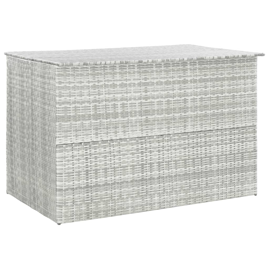 vidaXL Patio Storage Box Light Gray 59.1''x39.4''x39.4'' Poly Rattan