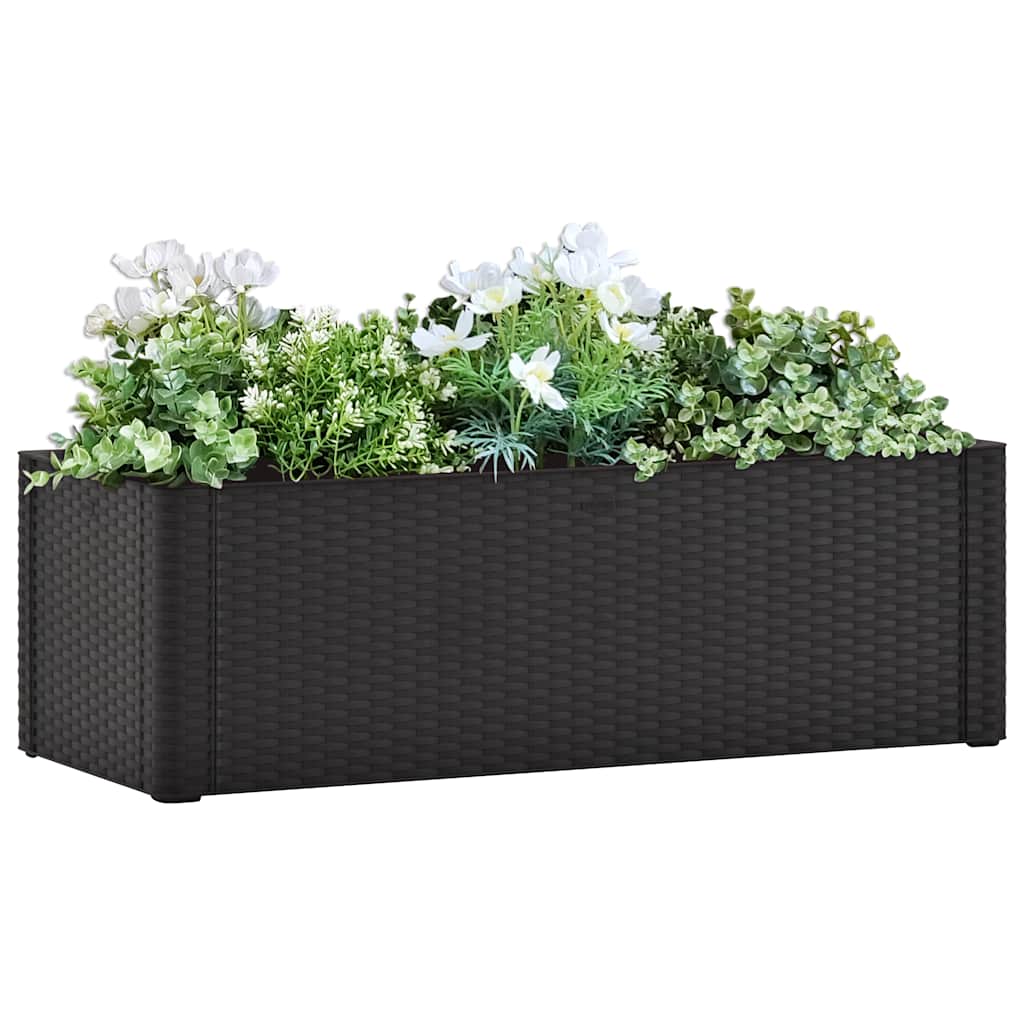 vidaXL Garden Raised Bed with Self Watering System Anthracite 39.4x16.9x13