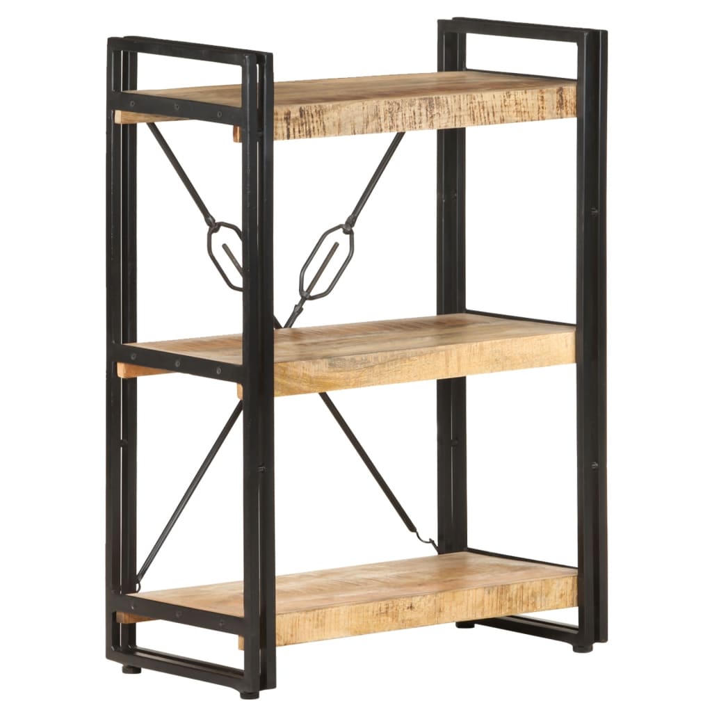 vidaXL 3-Tier Bookcase 23.6x11.8x31.5 Solid Mango Wood
