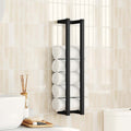 vidaXL Towel Rack Black 5x5x23.6 Iron