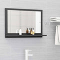 vidaXL Bathroom Mirror Gray 23.6x4.1x14.6 Engineered Wood