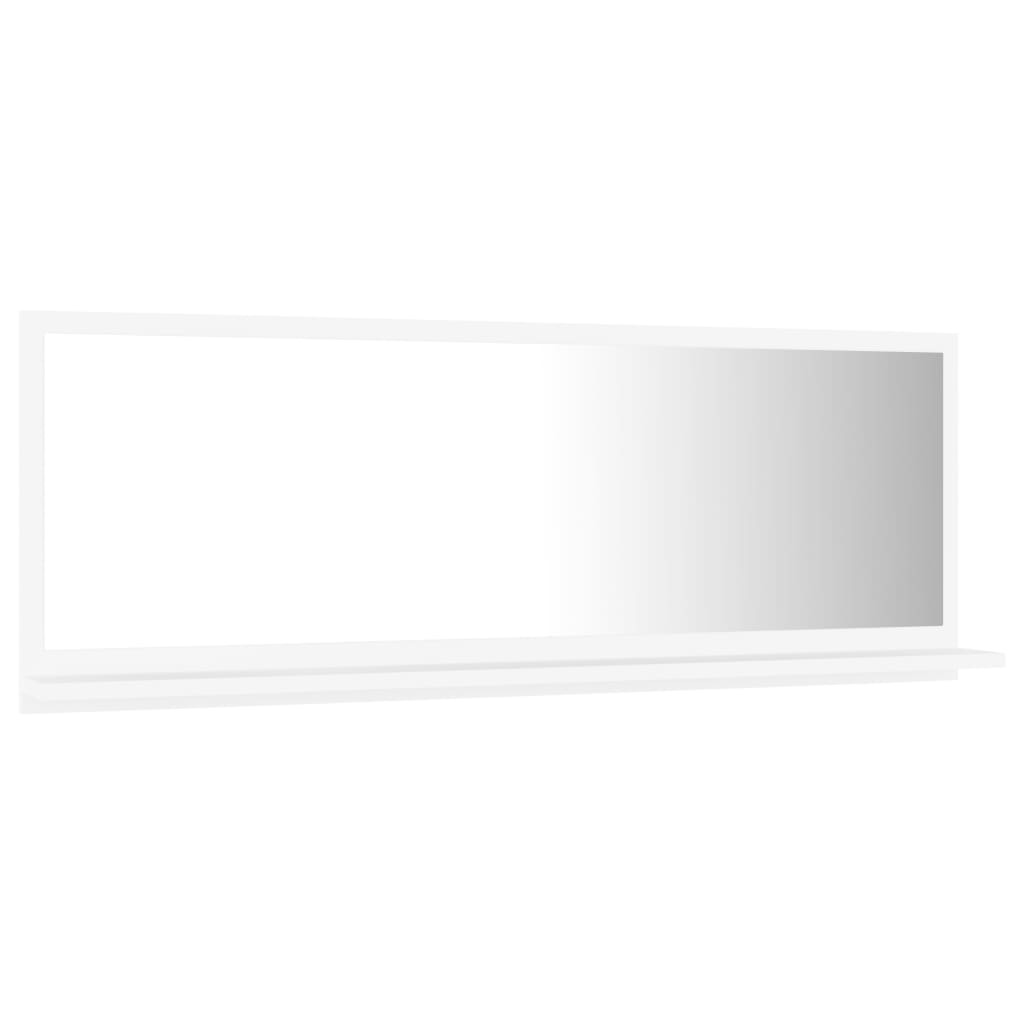 Bathroom Mirror White 39.4&quot;X4.1&quot;X14.6&quot; Engineered Wood