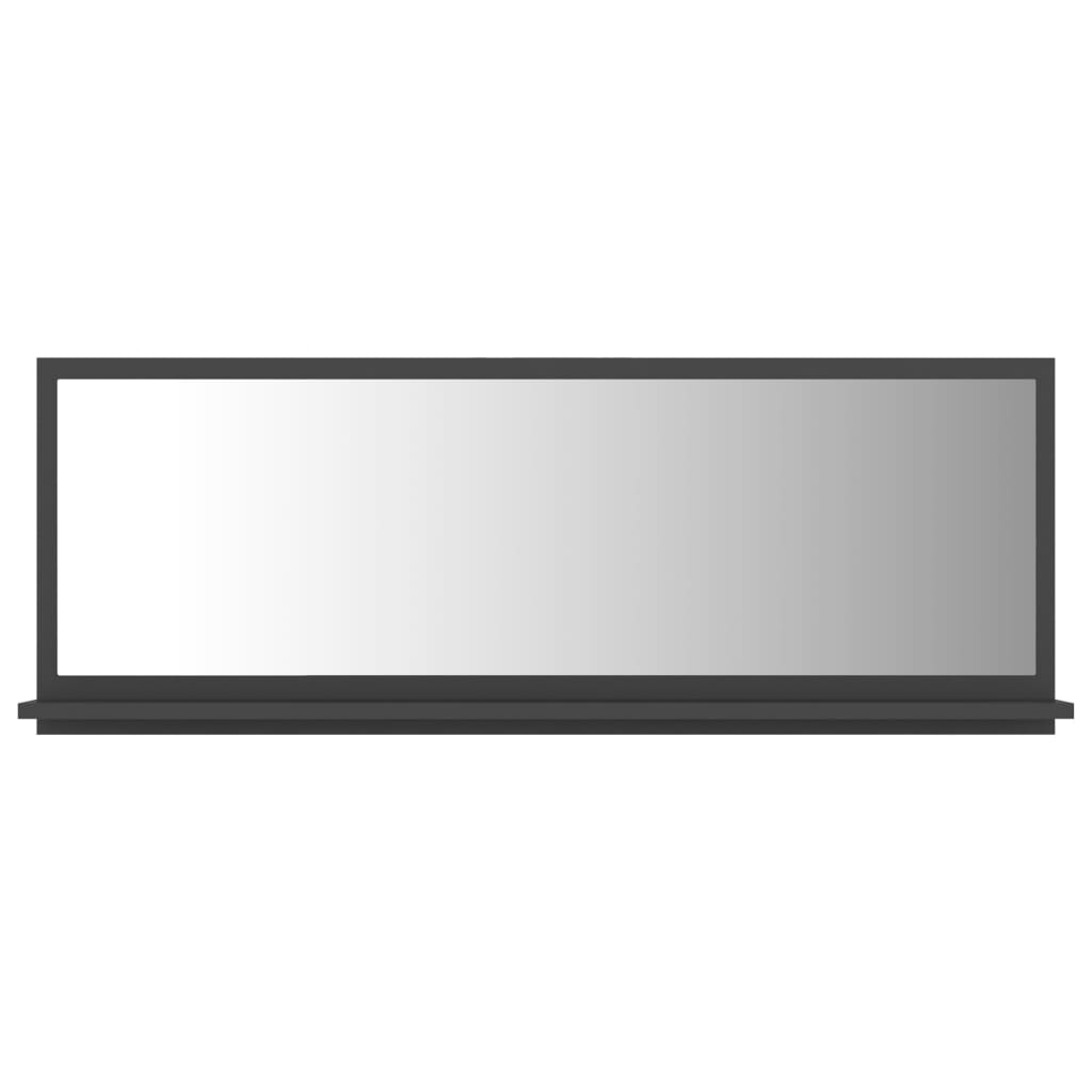 Bathroom Mirror Gray 39.4&quot;X4.1&quot;X14.6&quot; Chipboard
