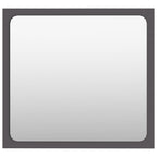 Vidaxl Contemporary Bathroom Mirror - 15.7"X0.6"X14.6" - Engineered Wood/Acrylic - Durable, Easy-To-Clean, Wall-Mounted - Modern, Stylish Design - Gray