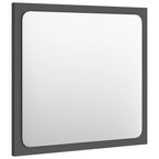 Vidaxl Contemporary Bathroom Mirror - 15.7"X0.6"X14.6" - Engineered Wood/Acrylic - Durable, Easy-To-Clean, Wall-Mounted - Modern, Stylish Design - Gray