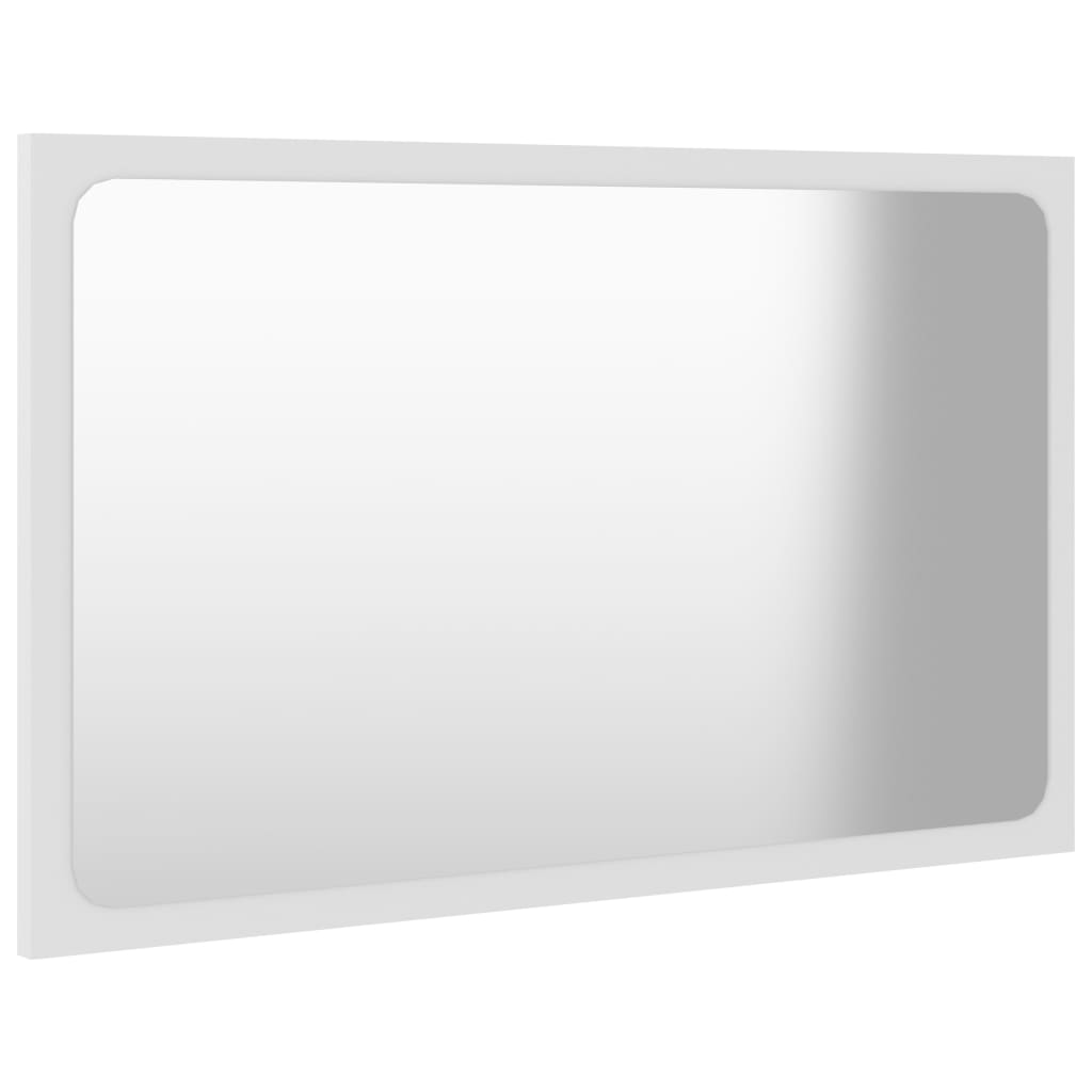 Bathroom Mirror White 23.6&quot;X0.6&quot;X14.6&quot; Chipboard