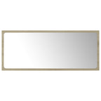 Vidaxl Bathroom Mirror With Contemporary Design, Sonoma Oak Finish, Made Of Engineally Provide A Unique Environment To Display Your Decor.