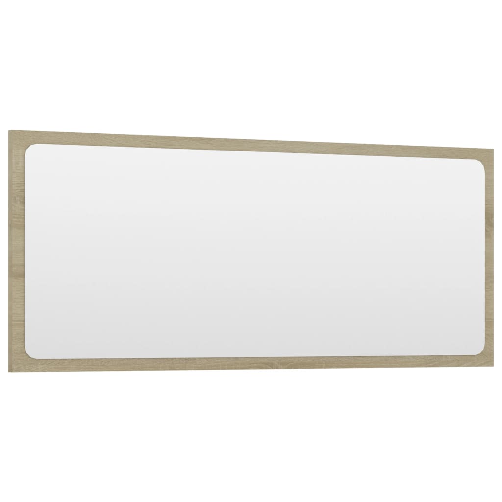 Vidaxl Bathroom Mirror With Contemporary Design, Sonoma Oak Finish, Made Of Engineally Provide A Unique Environment To Display Your Decor.