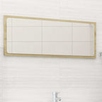 Vidaxl Bathroom Mirror With Contemporary Design, Sonoma Oak Finish, Made Of Engineally Provide A Unique Environment To Display Your Decor.